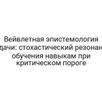 Вейвлетная эпистемология удачи: стохастический резонанс обучения навыкам при критическом пороге
